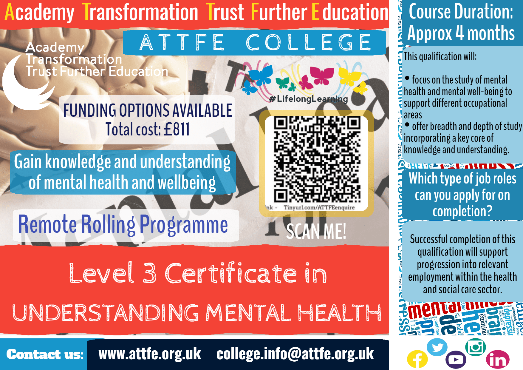 Mental Health Level 3 Certificate in Understanding Mental Health Info