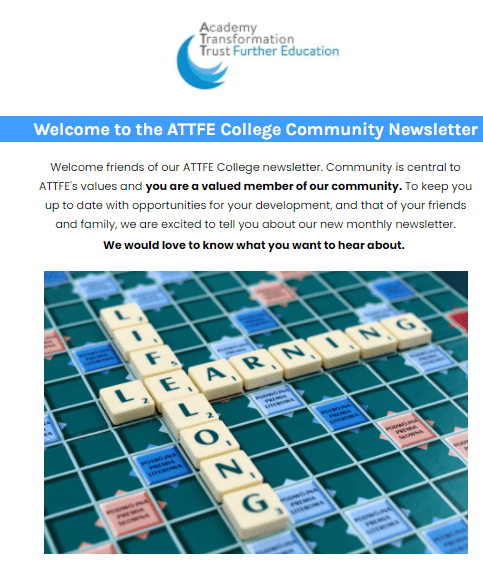 ATTFE Community Newsletter - Subscribe now!