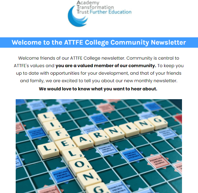 ATTFE Community Newsletter - Issue 1