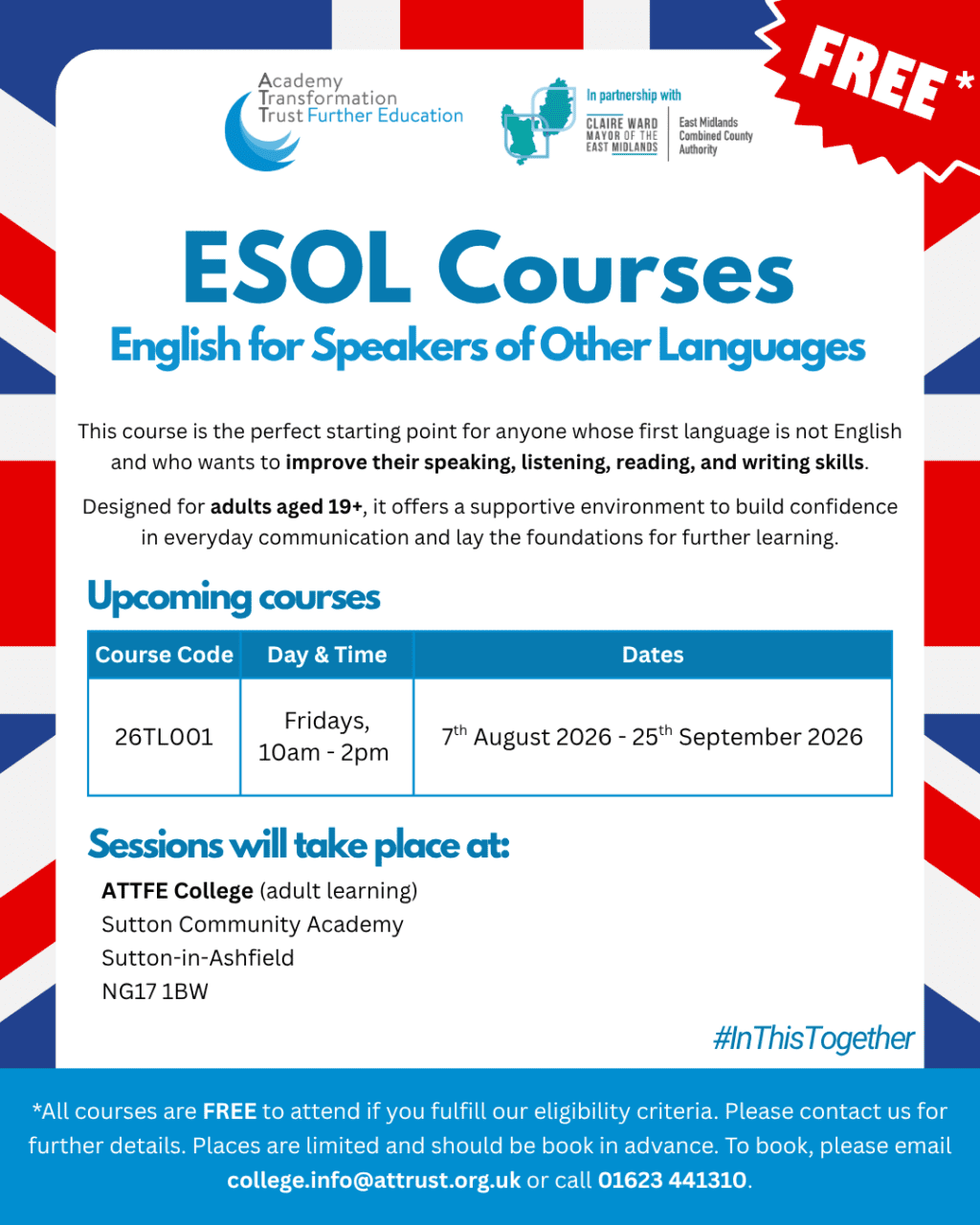 ESOL Course August 2026